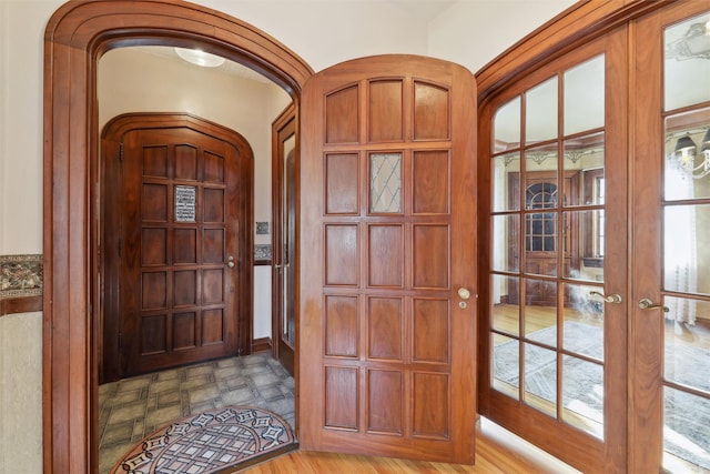 entryway with french doors