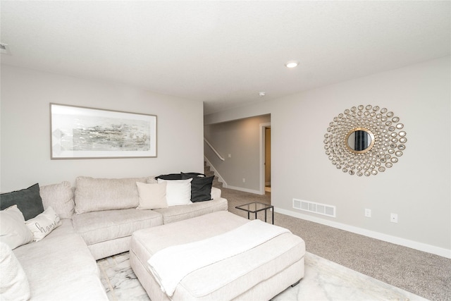 view of carpeted living room