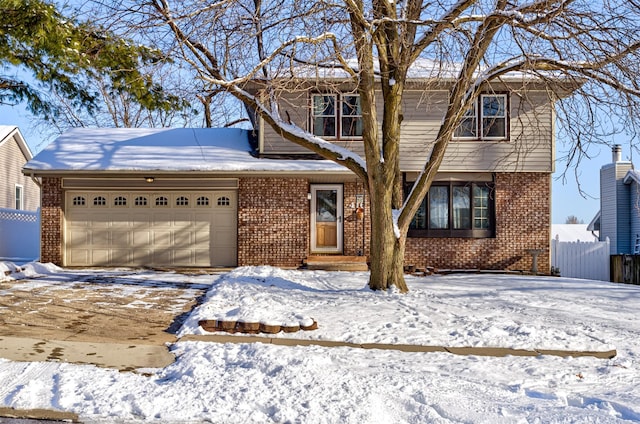 view of property featuring a garage