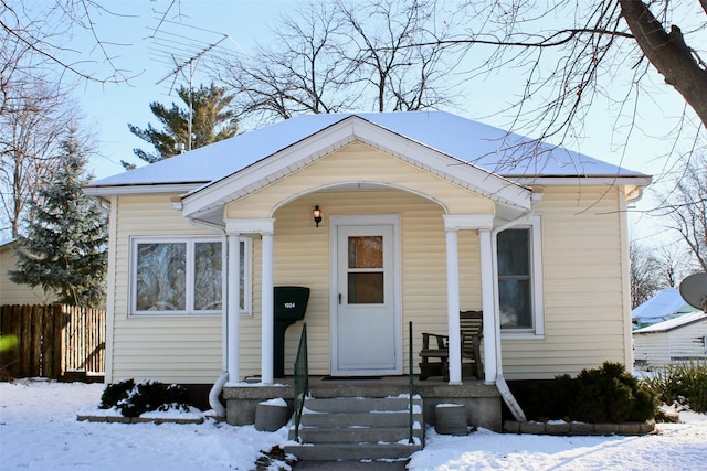 view of bungalow