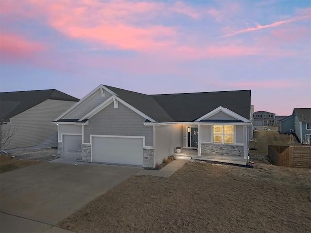 view of front of house featuring a garage