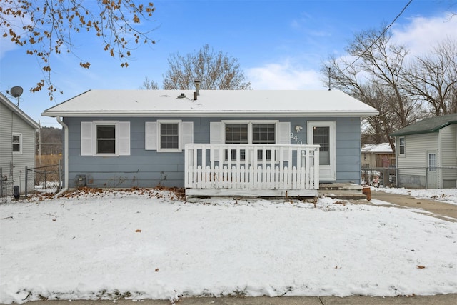 view of front facade featuring covered porch