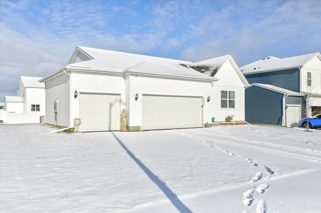 view of front of home featuring a garage