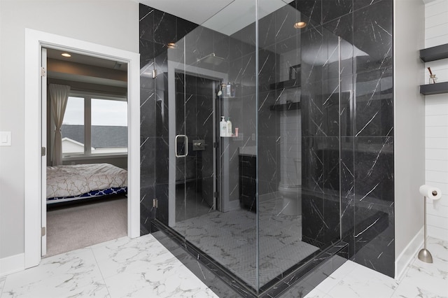 bathroom with an enclosed shower