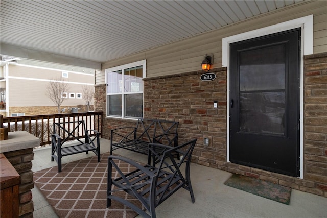 view of patio with a porch