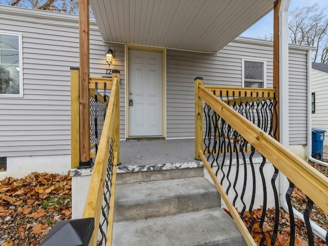 view of doorway to property