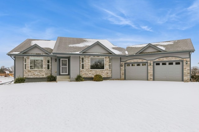 ranch-style home with a garage