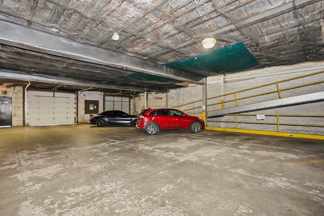 view of parking garage