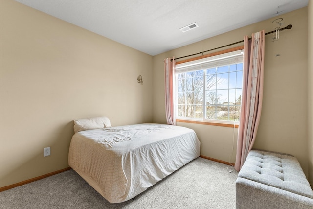 bedroom with carpet