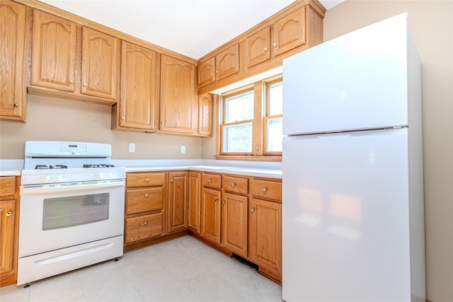 kitchen with white appliances