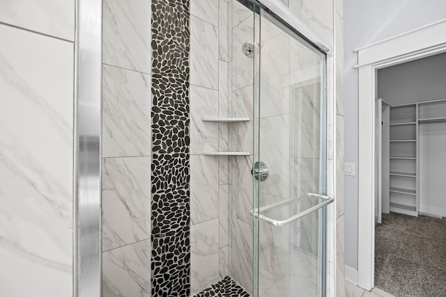 bathroom with an enclosed shower