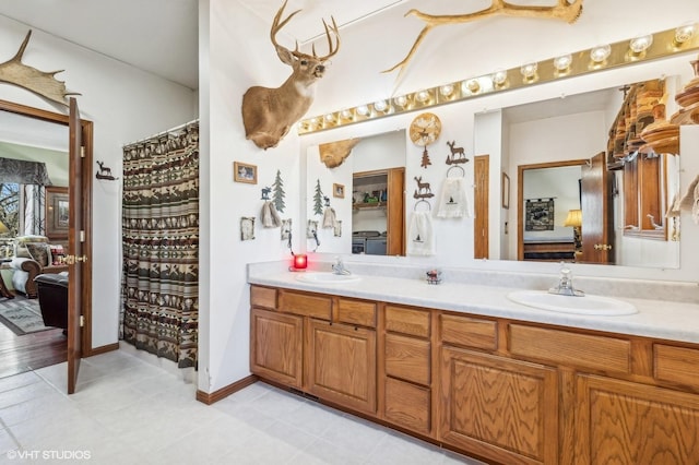 bathroom with vanity