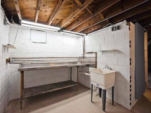 view of basement