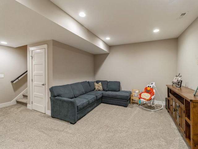 view of carpeted living room