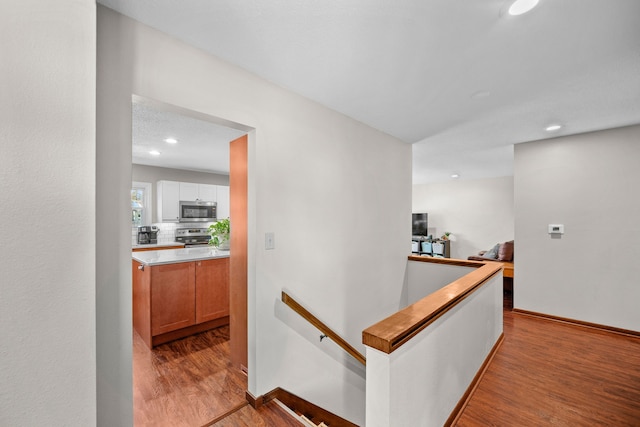 hall featuring light hardwood / wood-style floors