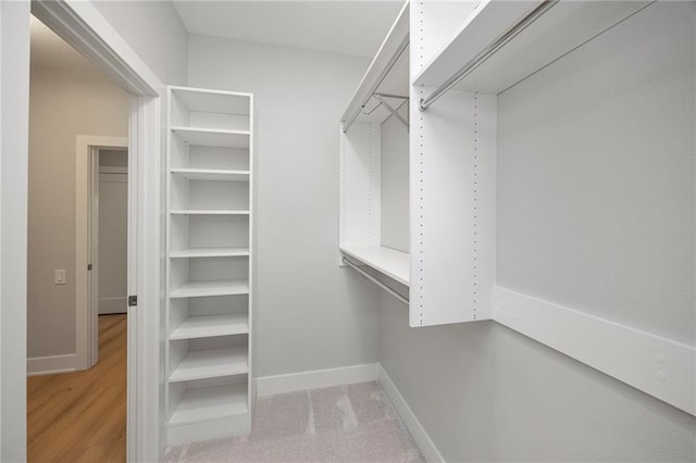 view of walk in closet