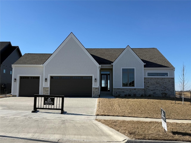 view of front of home featuring a garage