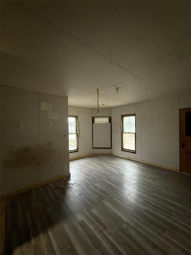 spare room featuring hardwood / wood-style flooring