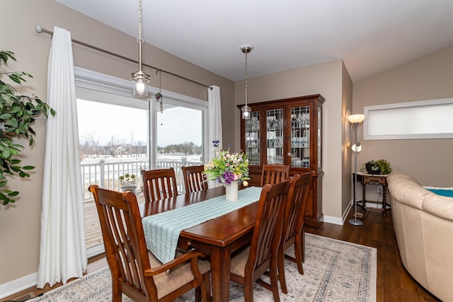 dining room featuring dark hardwood / wood-style floors