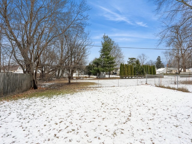 view of snowy yard