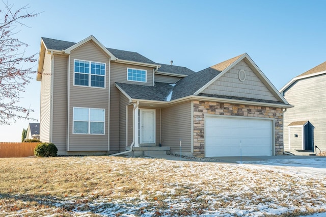 view of front of house featuring a garage