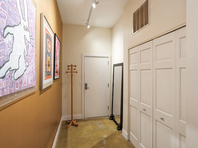 hall with track lighting