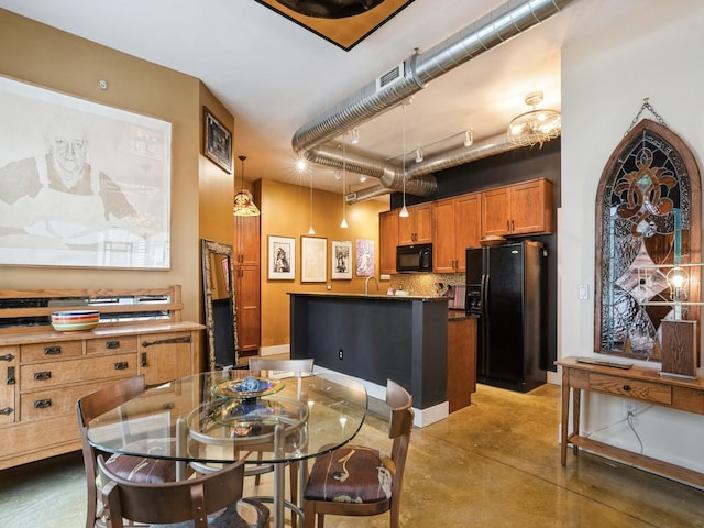 view of dining area