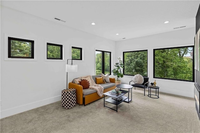 view of carpeted living room