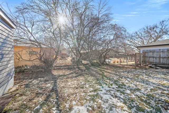 view of snowy yard