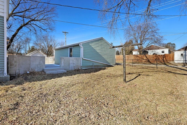 exterior space with a yard