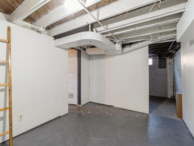 view of basement