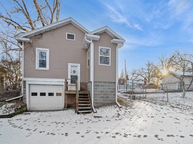 split foyer home with a garage