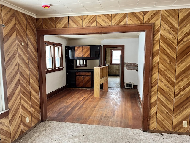 corridor with ornamental molding