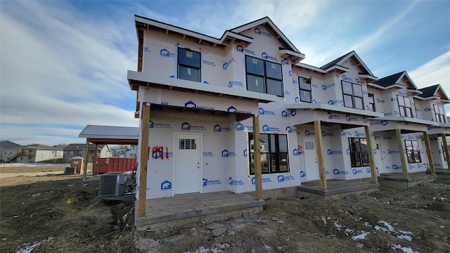 view of front of property featuring central AC