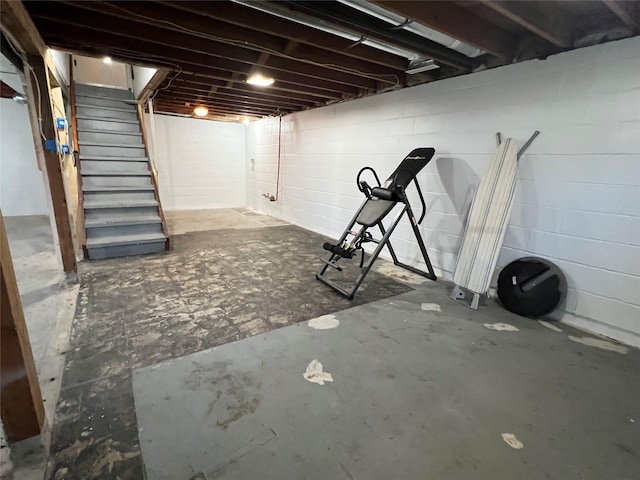 view of basement