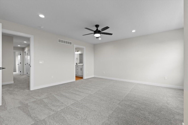 1995 S Warrior Ln, Waukee, IA 50263 - carpeted empty room featuring recessed lighting, ceiling fan, and baseboards