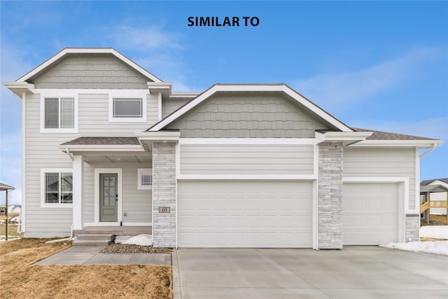 view of front of house featuring a garage