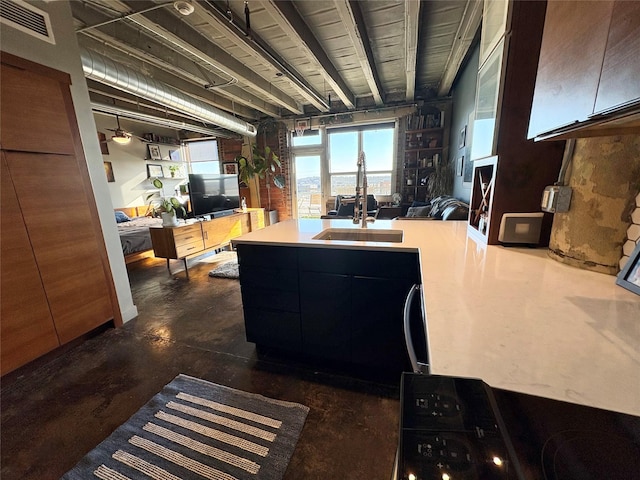 kitchen with sink and range