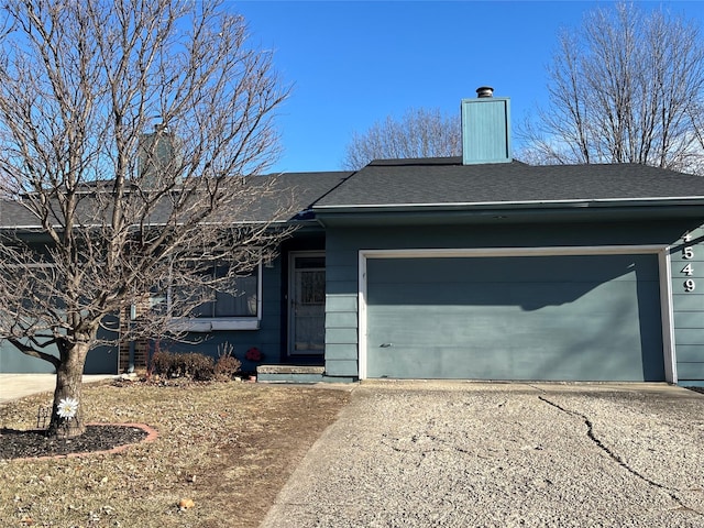 ranch-style house with a garage