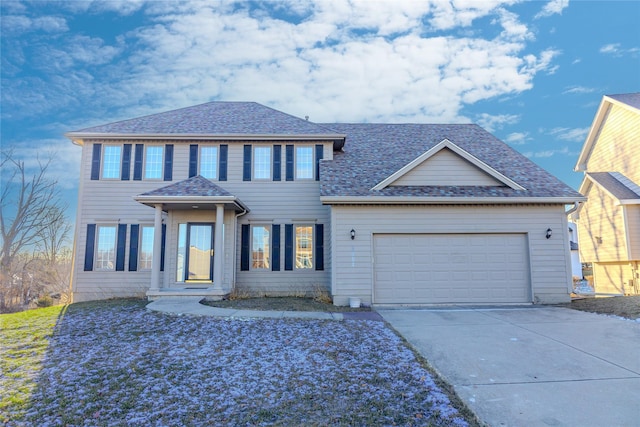 view of front of house featuring a garage