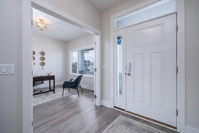 entrance foyer featuring hardwood / wood-style floors