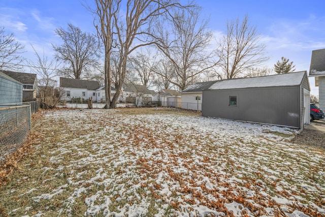 view of snowy yard