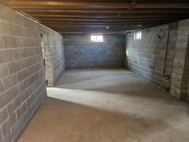 view of basement