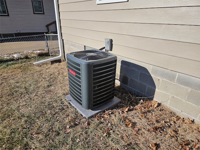 exterior details with central air condition unit