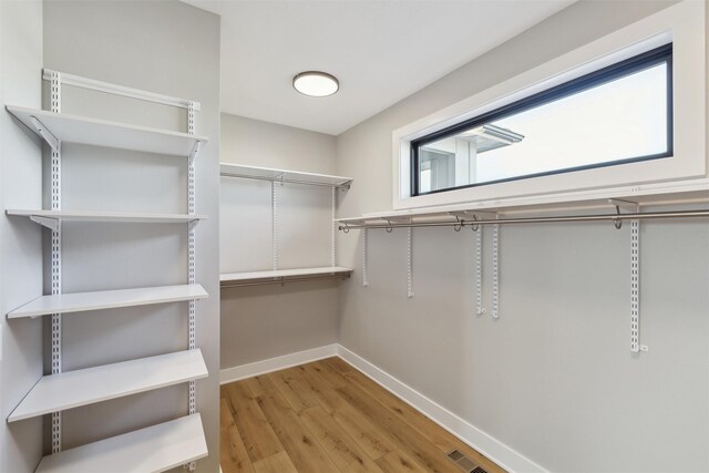 18256 Alderleaf Dr, Clive, IA 50325 - walk in closet with visible vents and wood finished floors