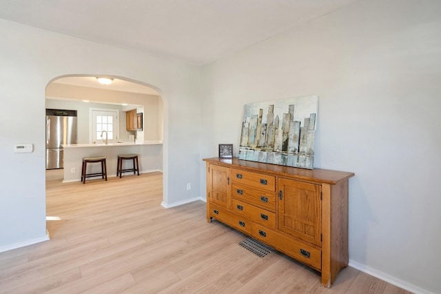 hallway featuring light hardwood / wood-style floors