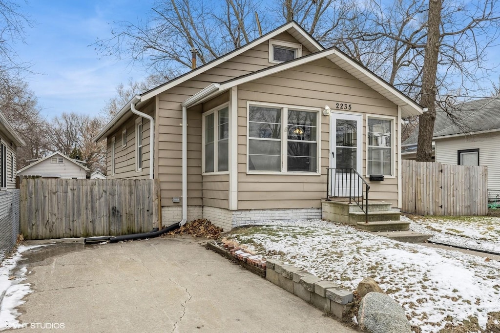 view of bungalow-style house