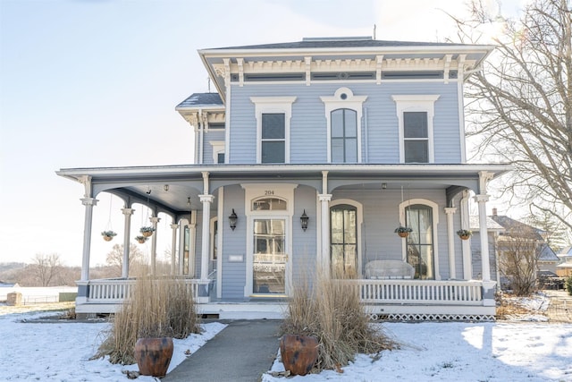 italianate house with covered porch