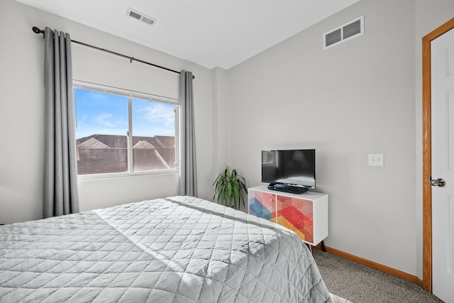 bedroom with carpet