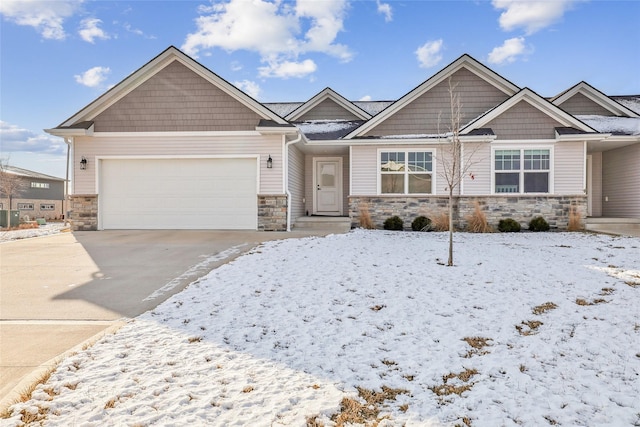 craftsman-style house featuring a garage